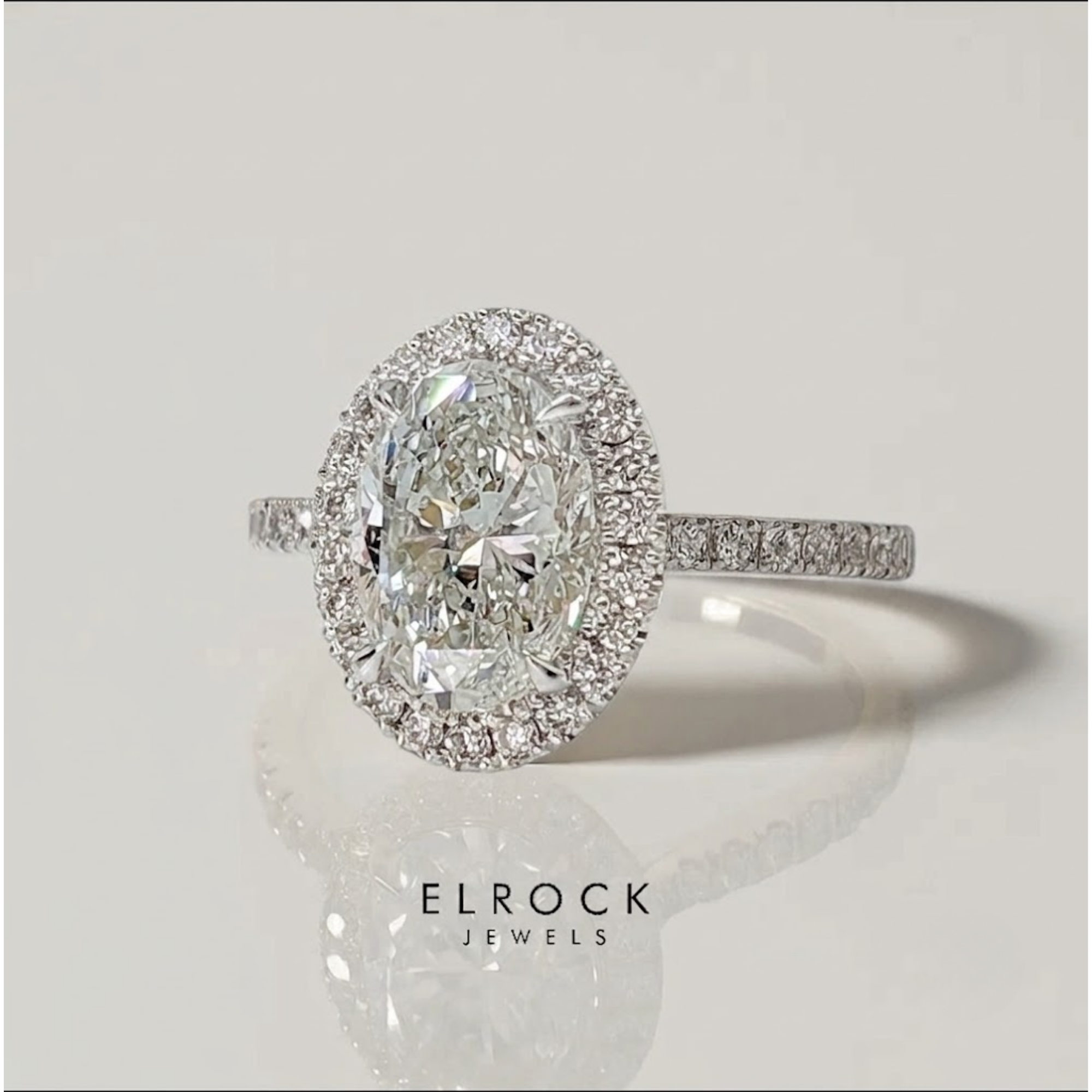 Oval Halo Engagement Ring