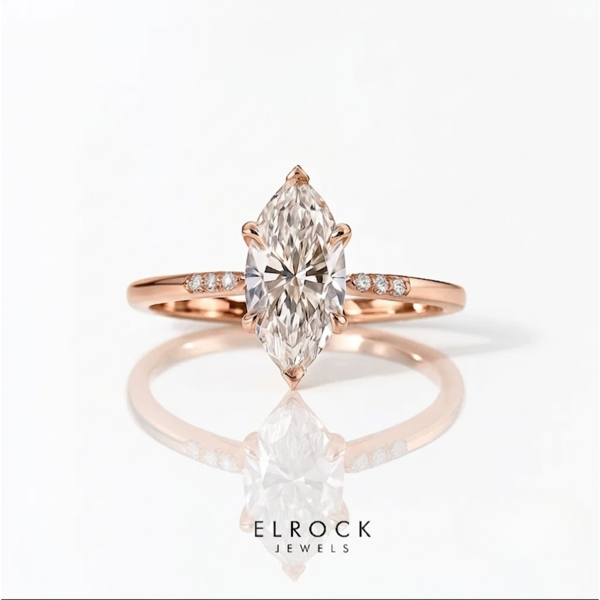Marquise Cut Lab Grown Diamond Engagement Ring