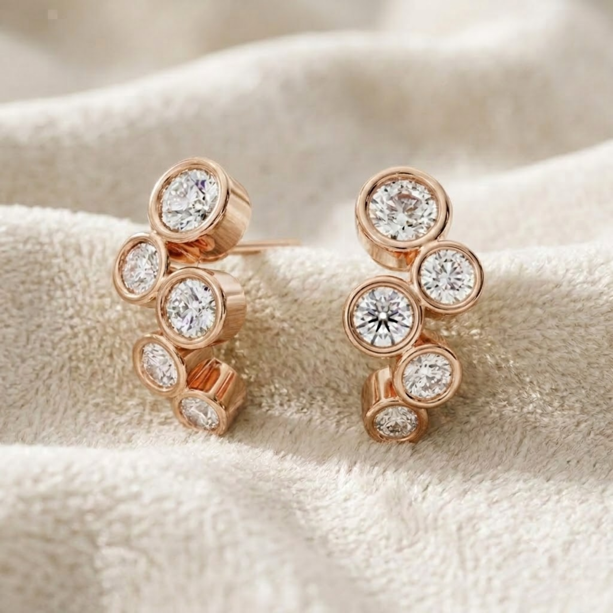 Lab Grown Diamond Cluster Earrings