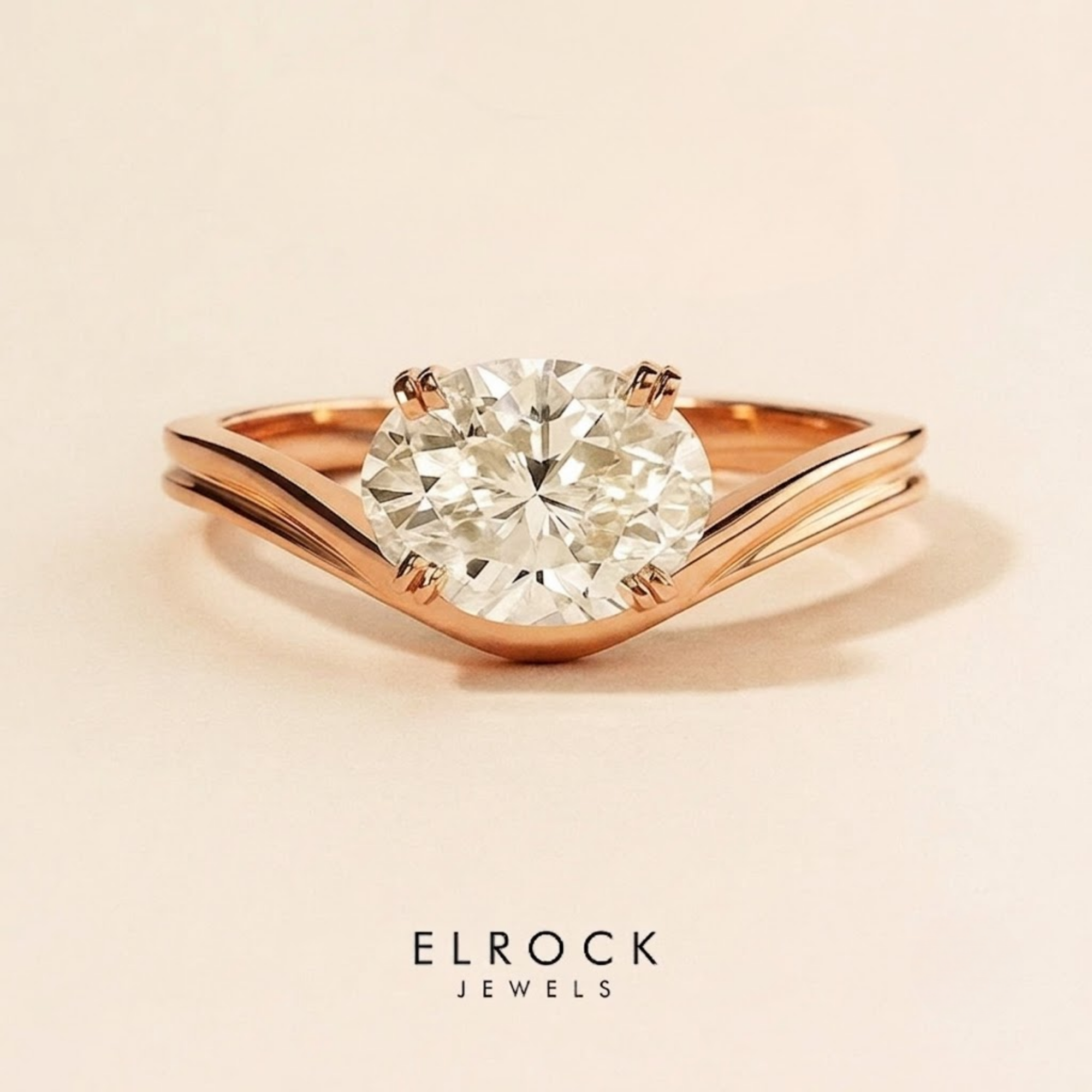 Oval Lab Grown Diamond Engagement Ring