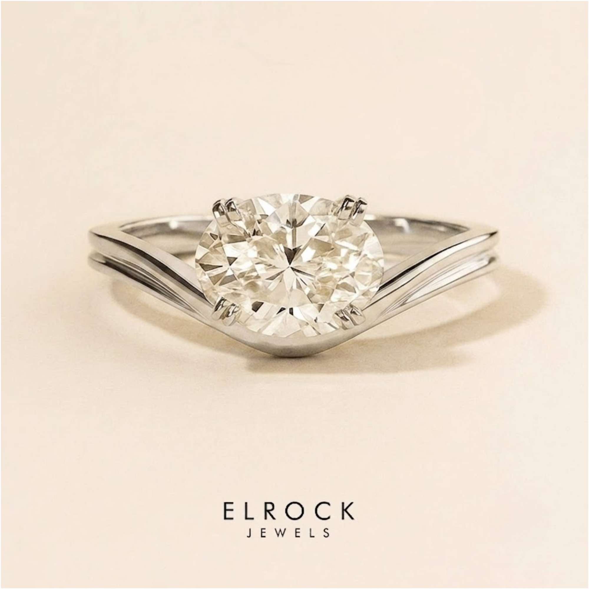 Oval Lab Grown Diamond Engagement Ring