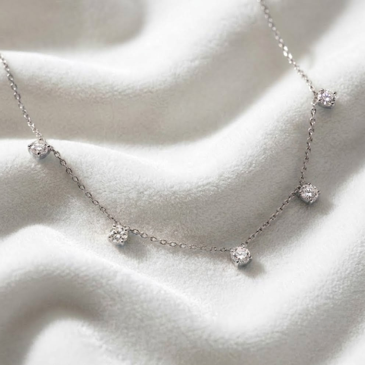 14k massives 1,25 Karat Diamant-Solitaire-Halskette