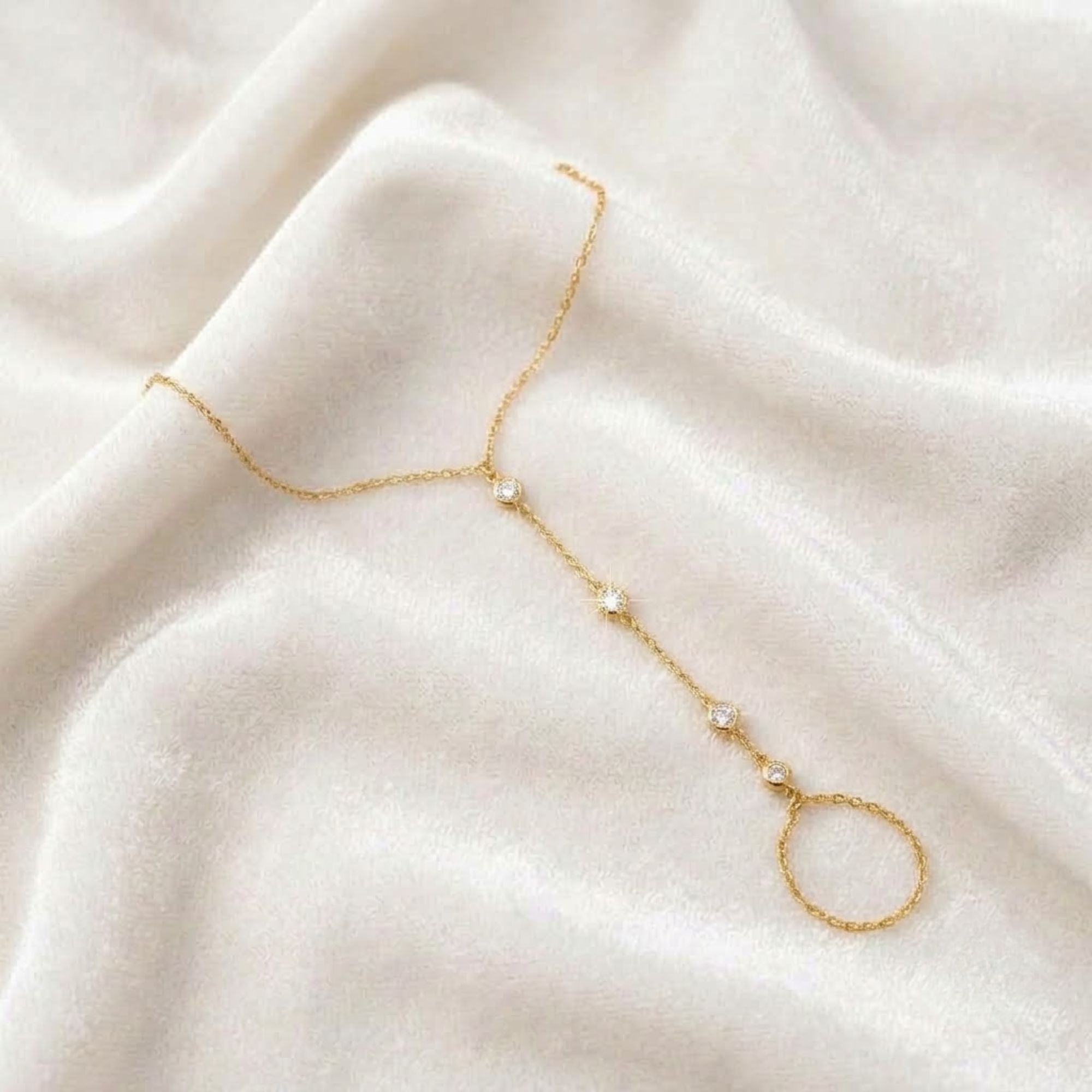 Solid Gold Chain Gold Ring Bracelet