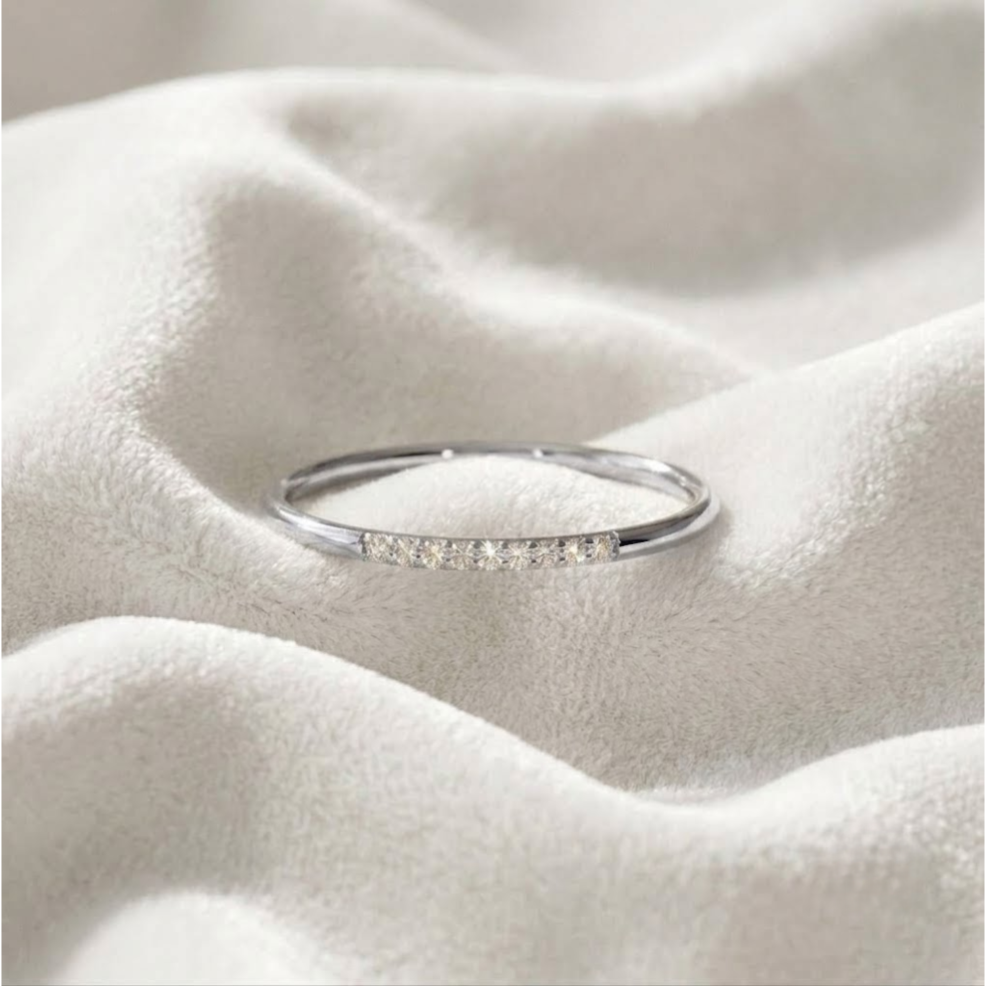 Diamond Wedding Stacking Band