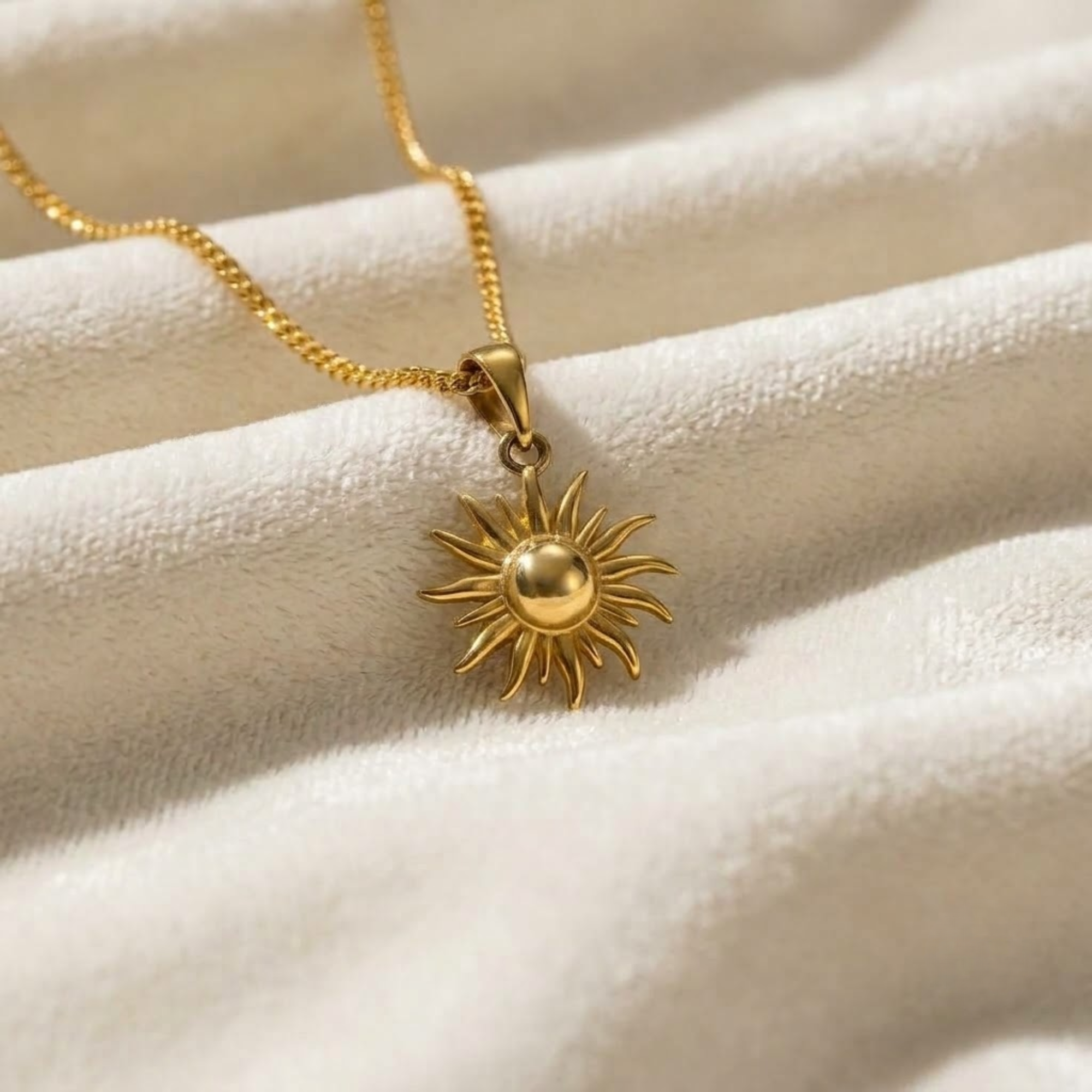 14K Gold Sonnenanhänger Halskette Herren-Anhänger Herren-Halskette