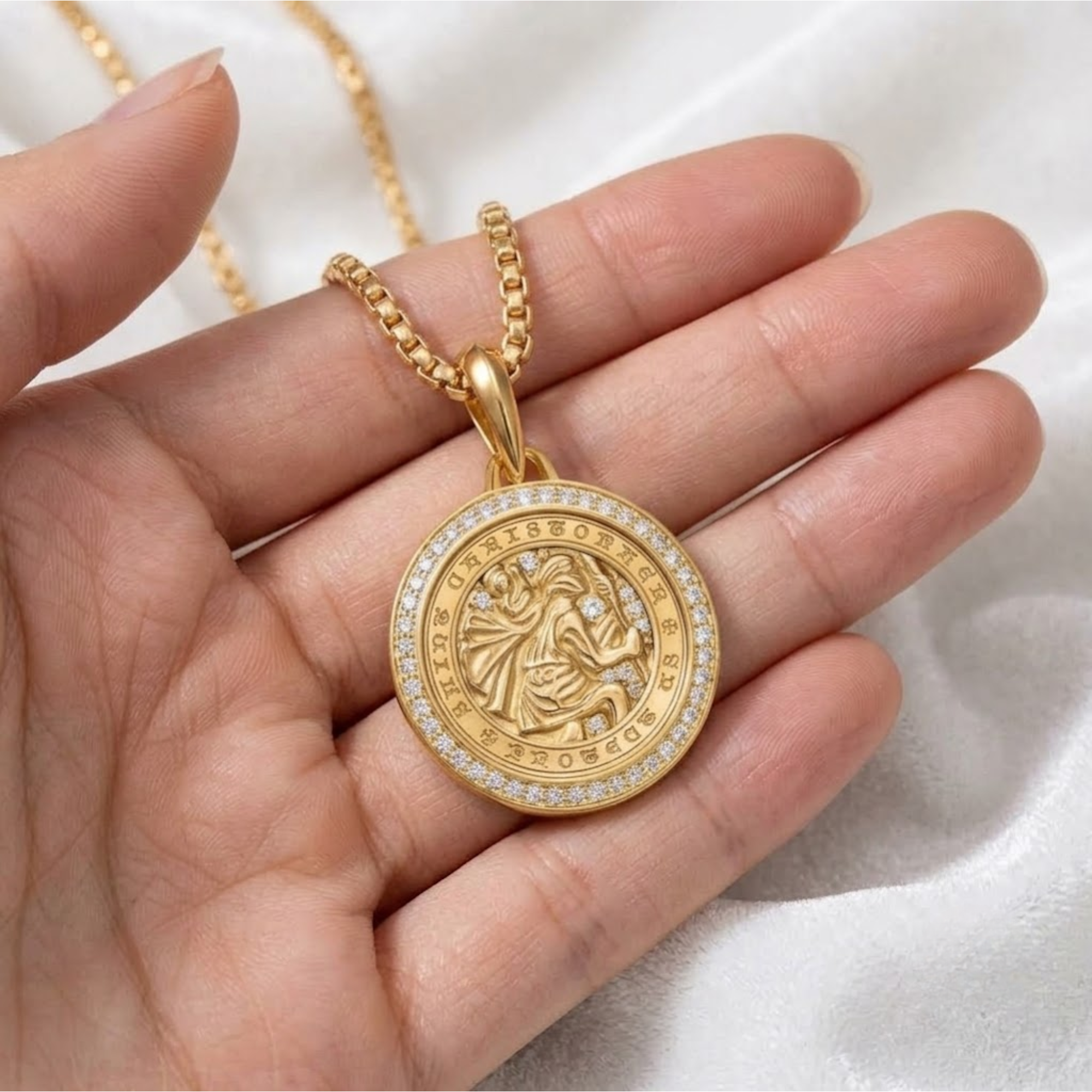Religious Medal Spiritual Protection Pendant