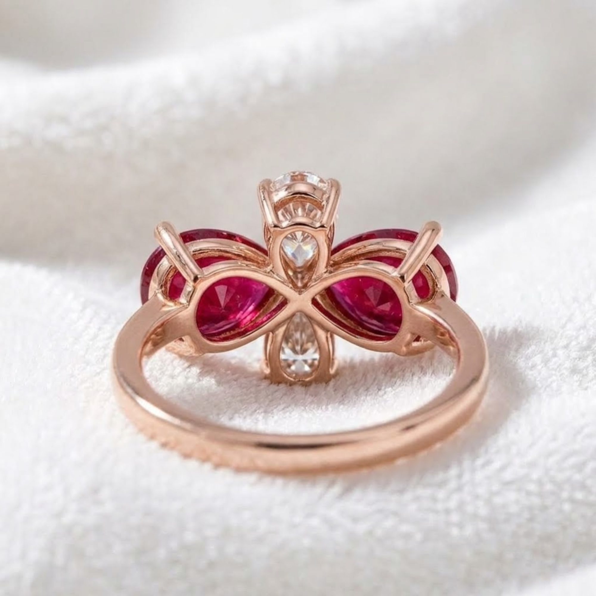 14 Karat Massivgold Blumen Jubiläumsring Blumenring Schmuckgeschenk für Ehefrau.