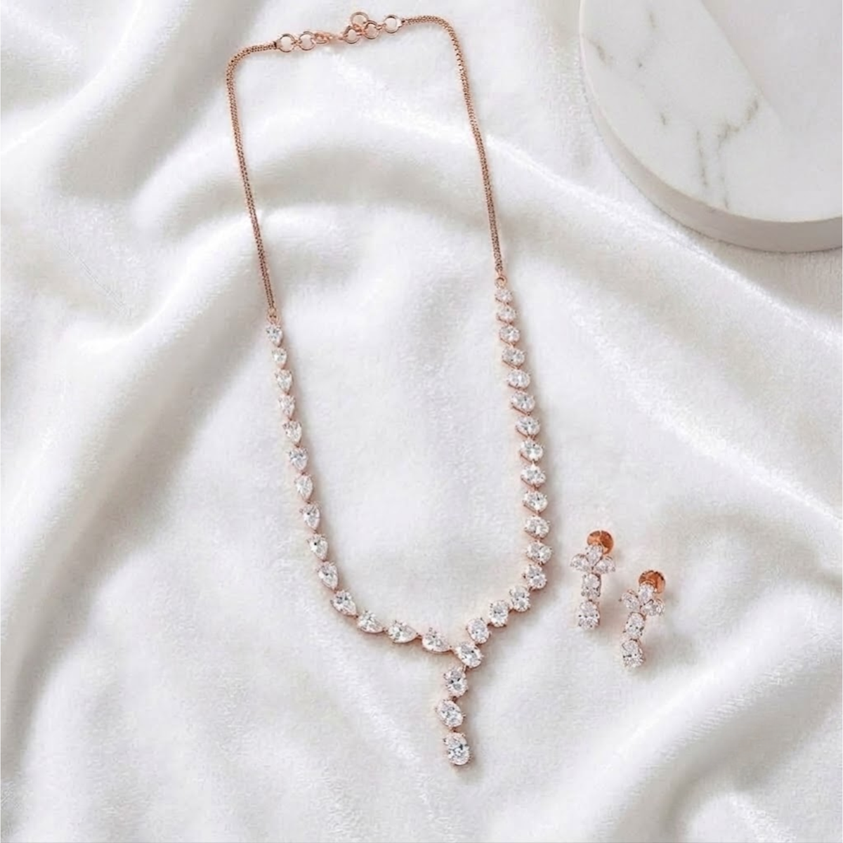 Unique Multi Shape Wedding Diamond Tennis Necklace