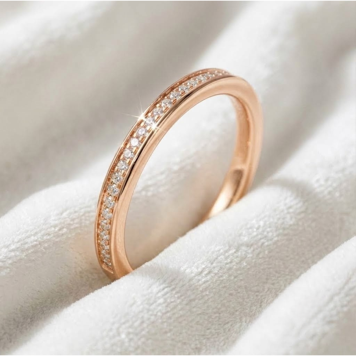 Channel Set Round Half Eternity Lab Grown Diamond Wedding Band