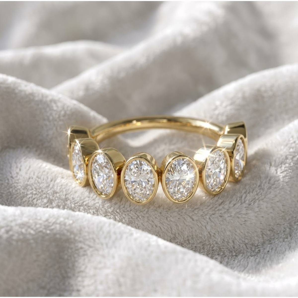 Oval Eternity Lab Grown Diamond Wedding Band