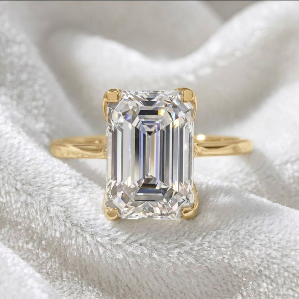 Gold Diamond Solitaire Engagement Ring