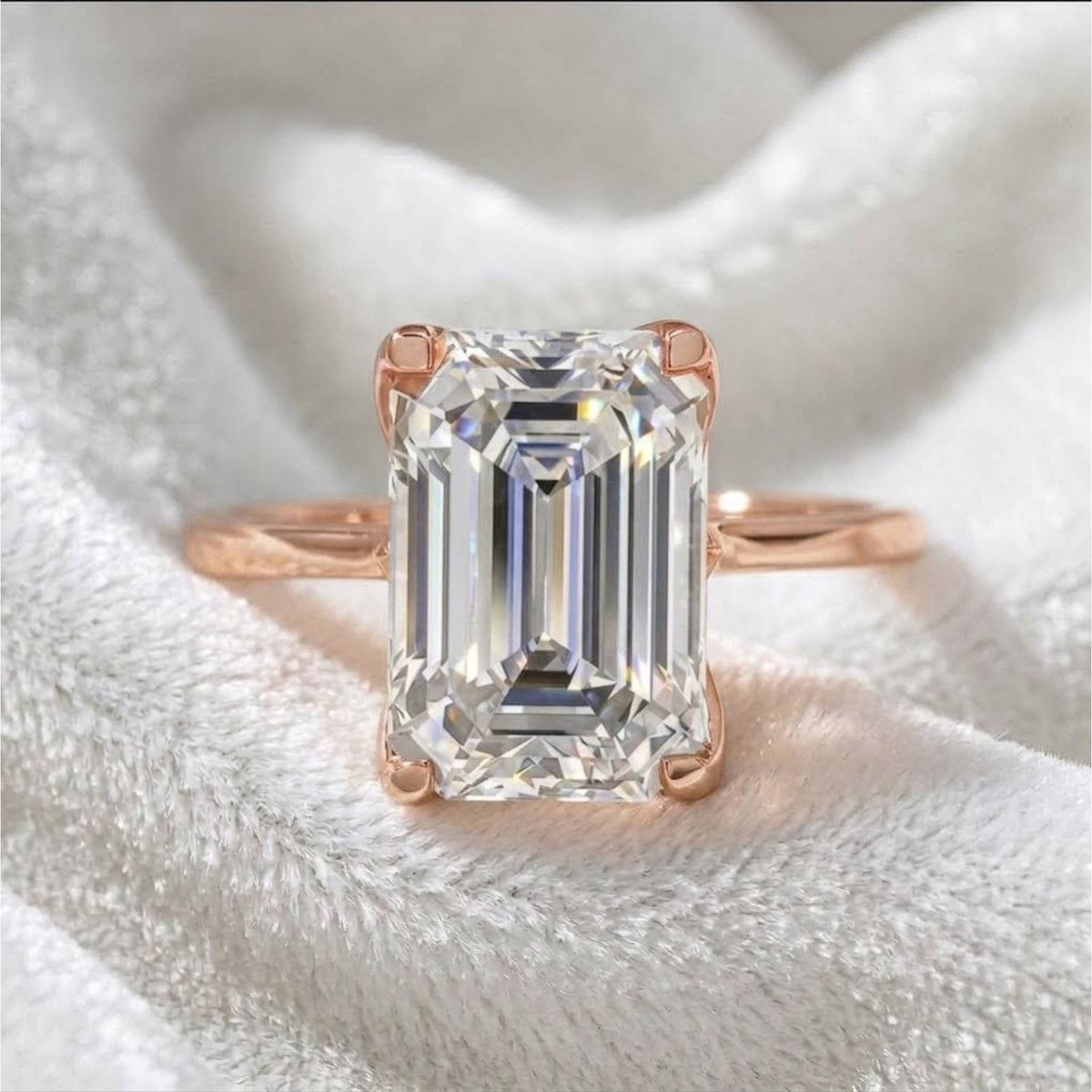 Gold Diamond Solitaire Engagement Ring