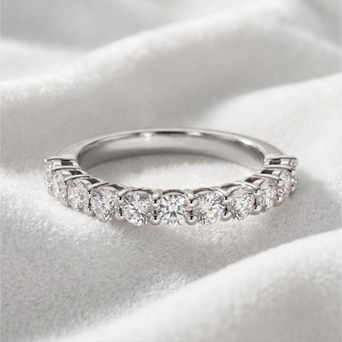 Lab Grown Diamond 14K Rose Gold Wedding Band