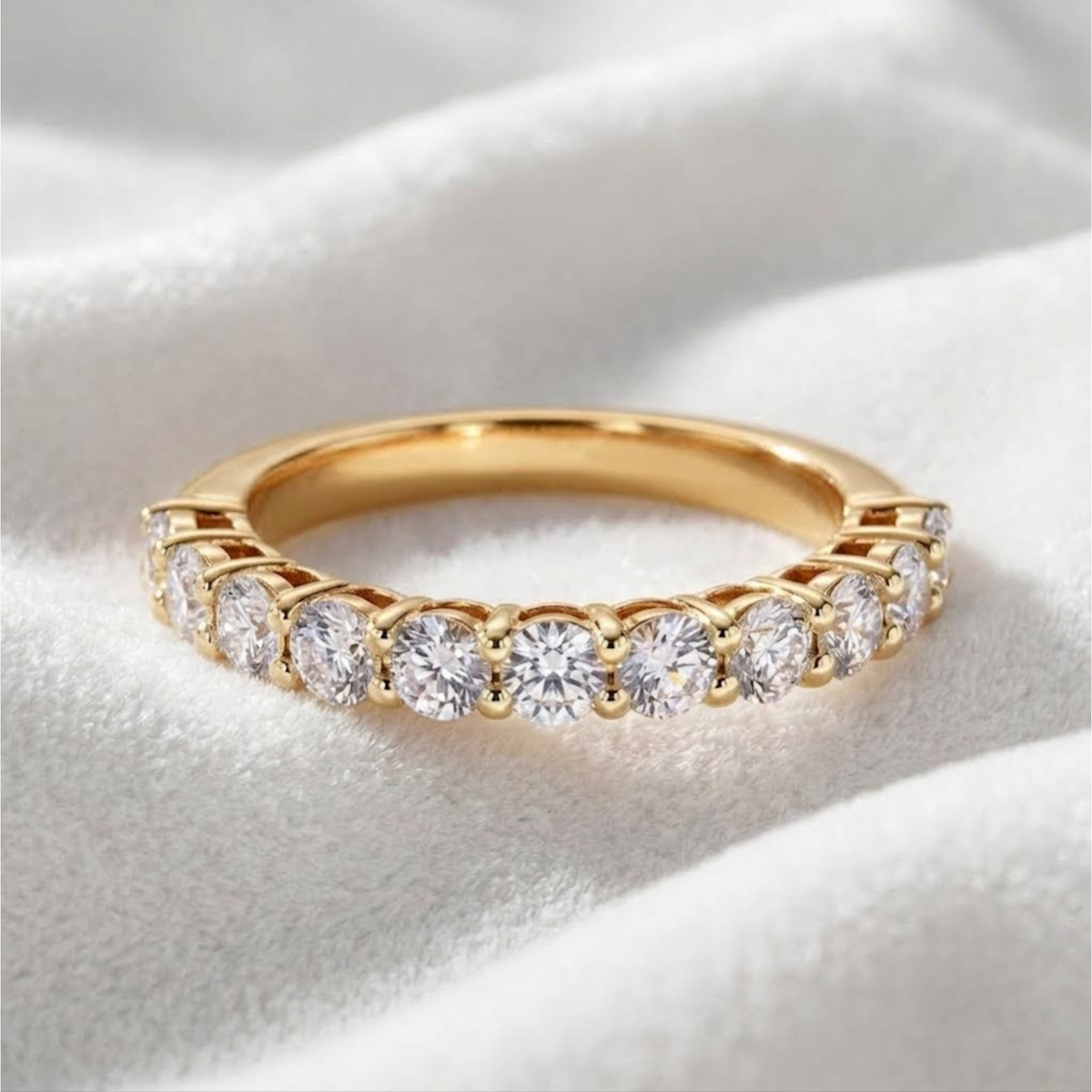 Lab Grown Diamond 14K Rose Gold Wedding Band