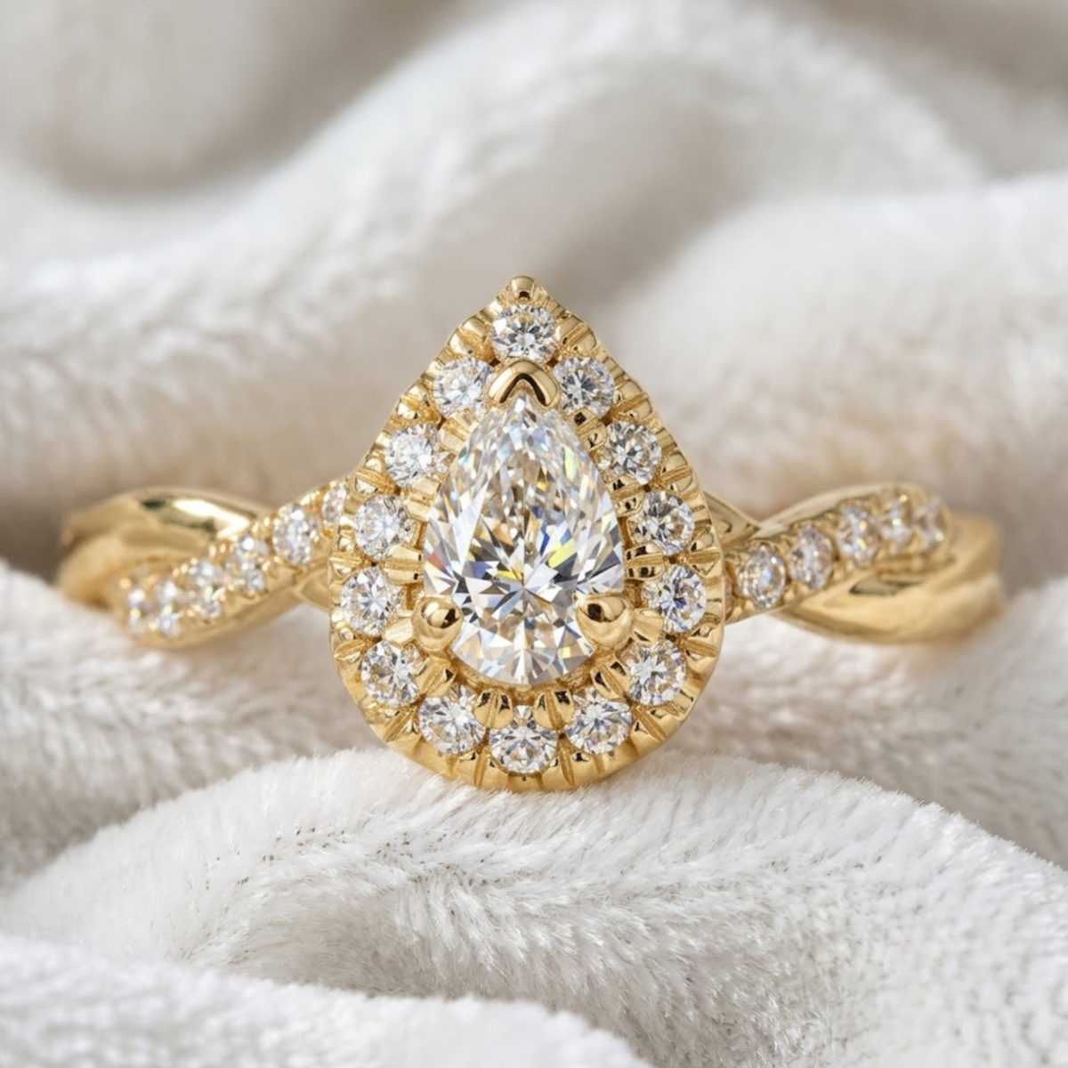 Twist and turn Prong Solitaire Engagement Ring