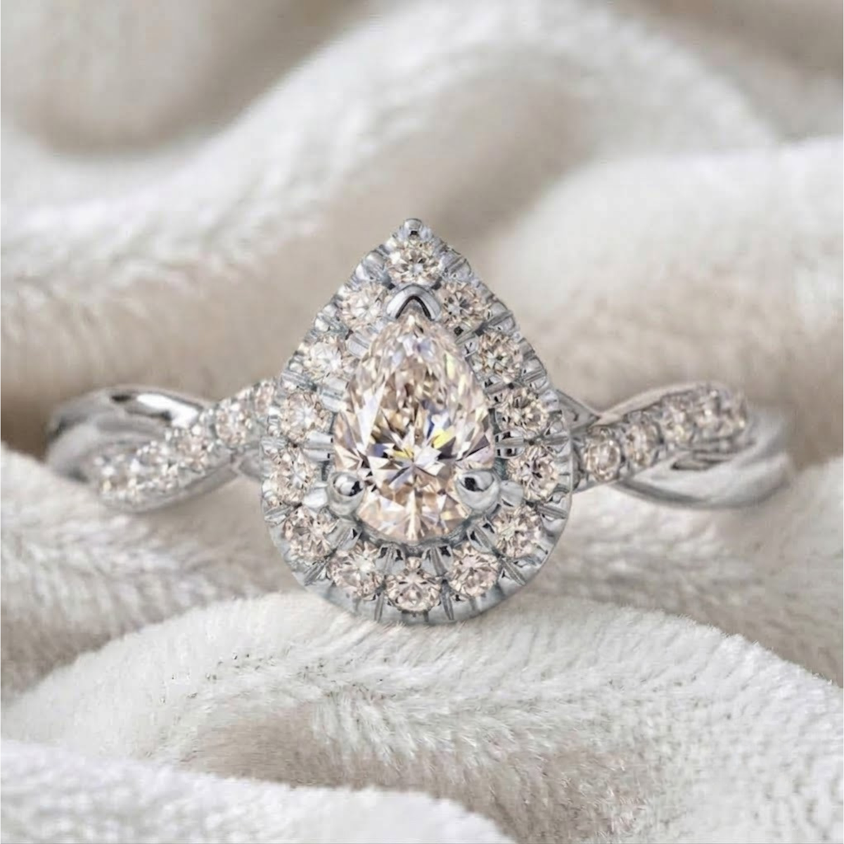 Twist and turn Prong Solitaire Engagement Ring