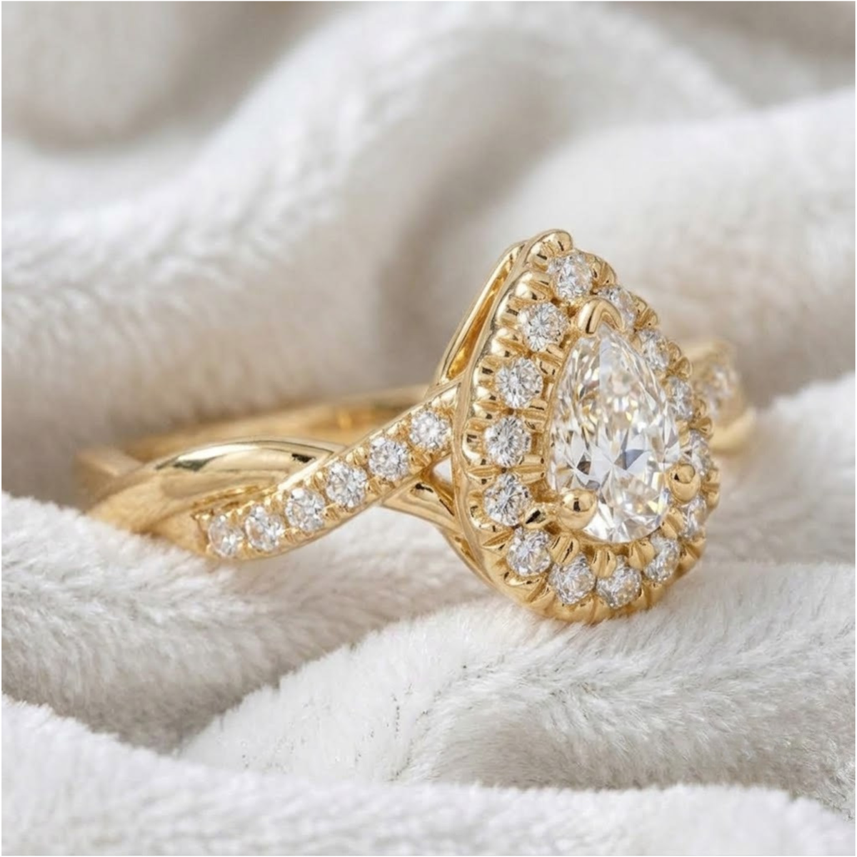 Twist and turn Prong Solitaire Engagement Ring