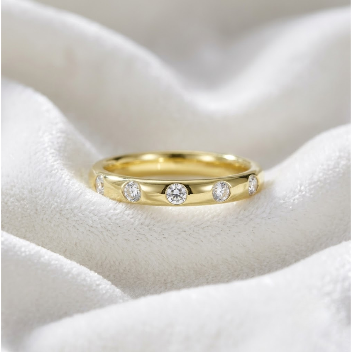 Gold Flush Set  Real Gold Wedding Ring