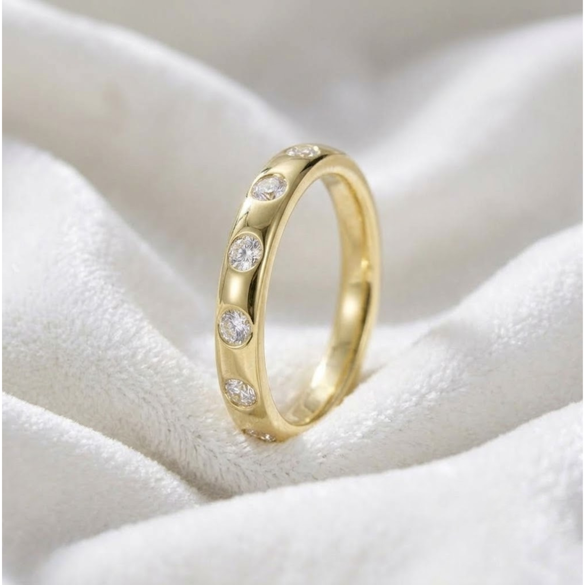 Gold Flush Set  Real Gold Wedding Ring