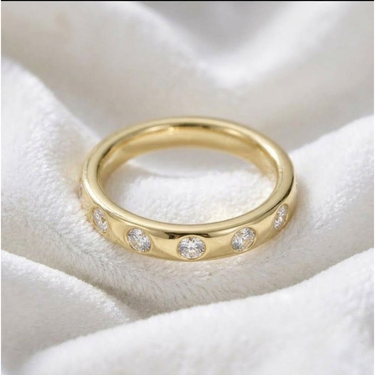 Gold Flush Set  Real Gold Wedding Ring