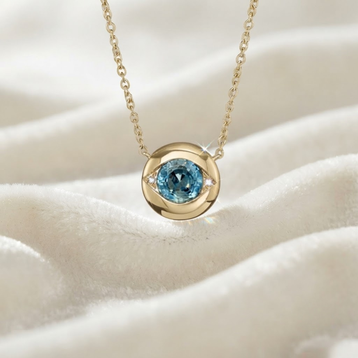 Diamond Evil Eye Necklace