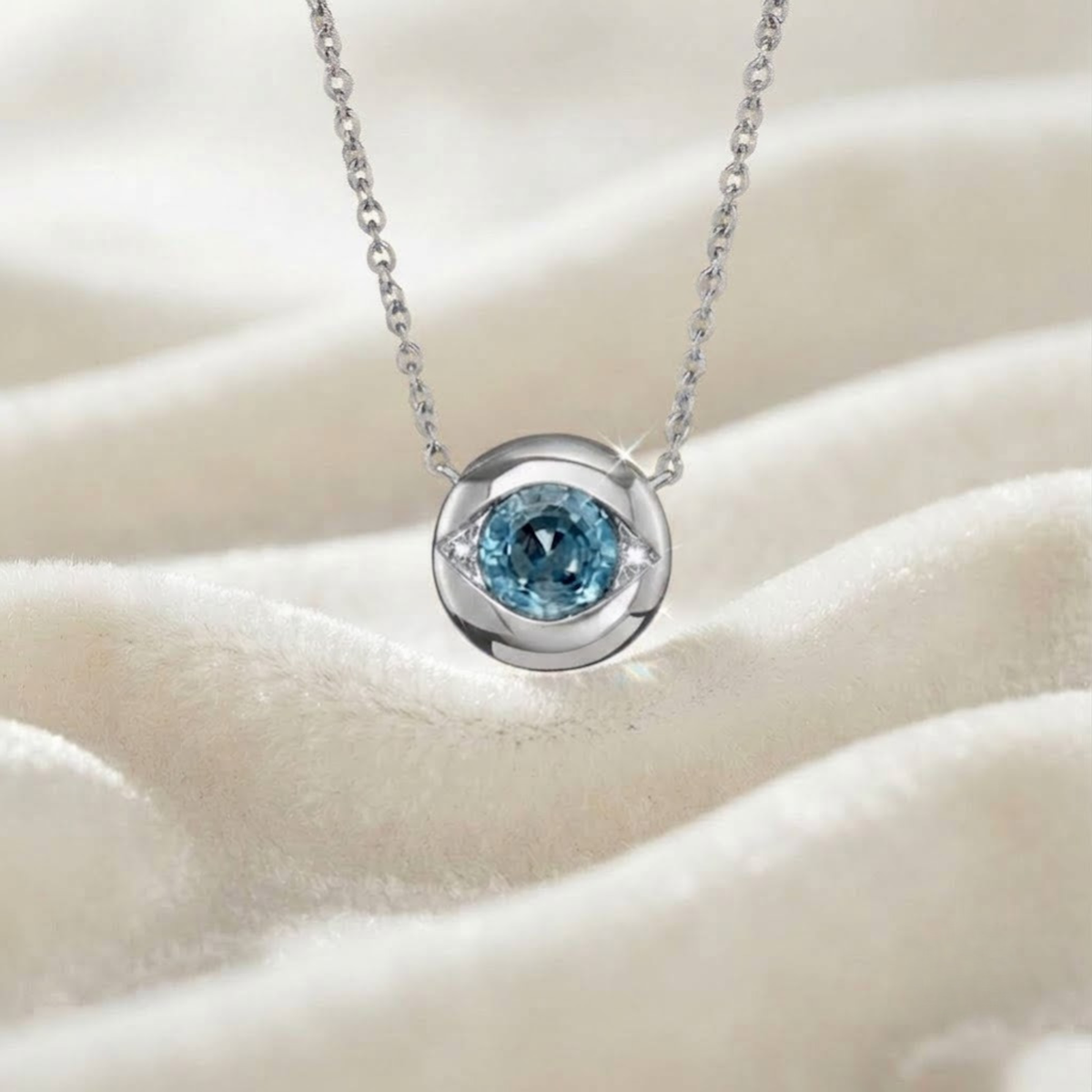 Diamond Evil Eye Necklace