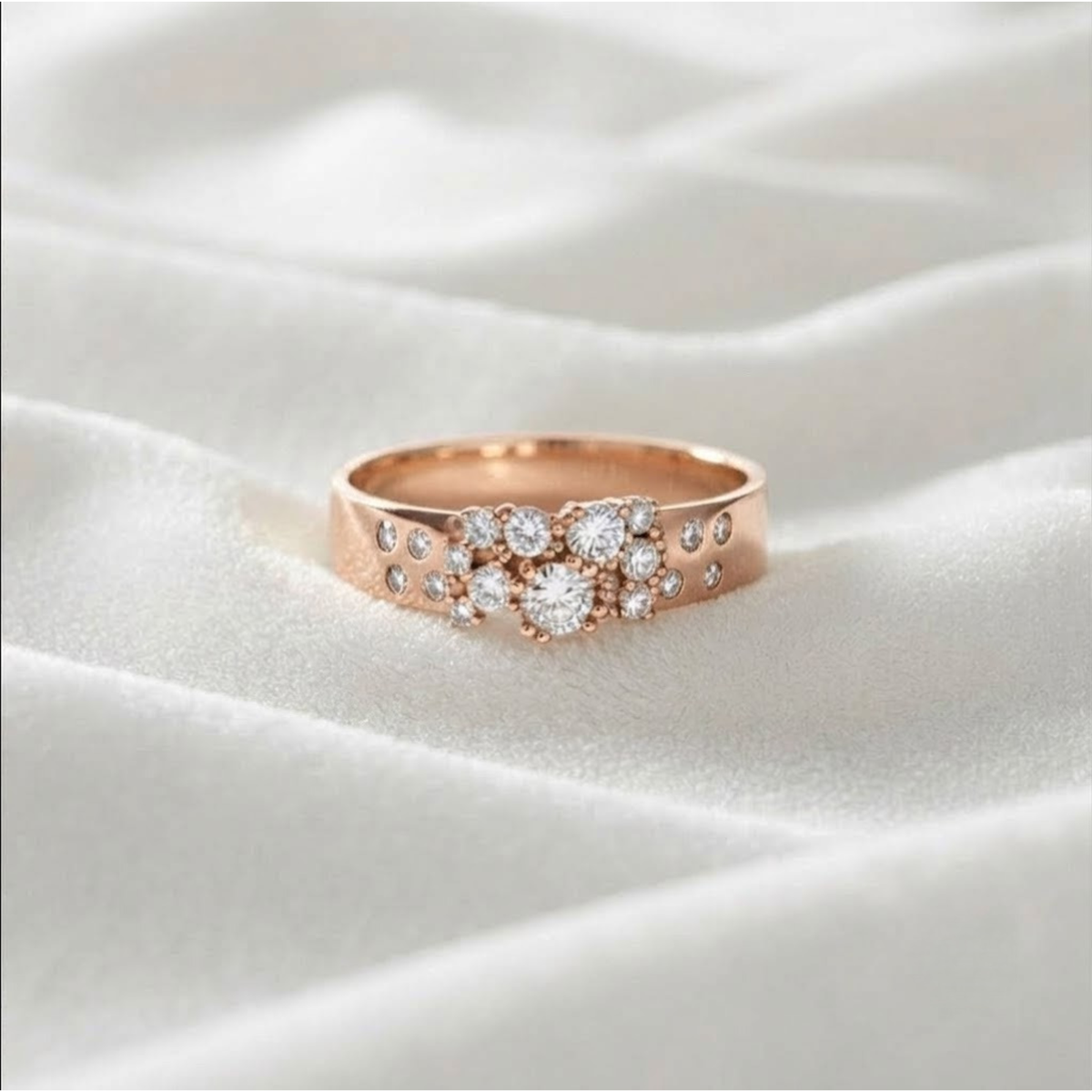 Cluster Wedding Band Ring