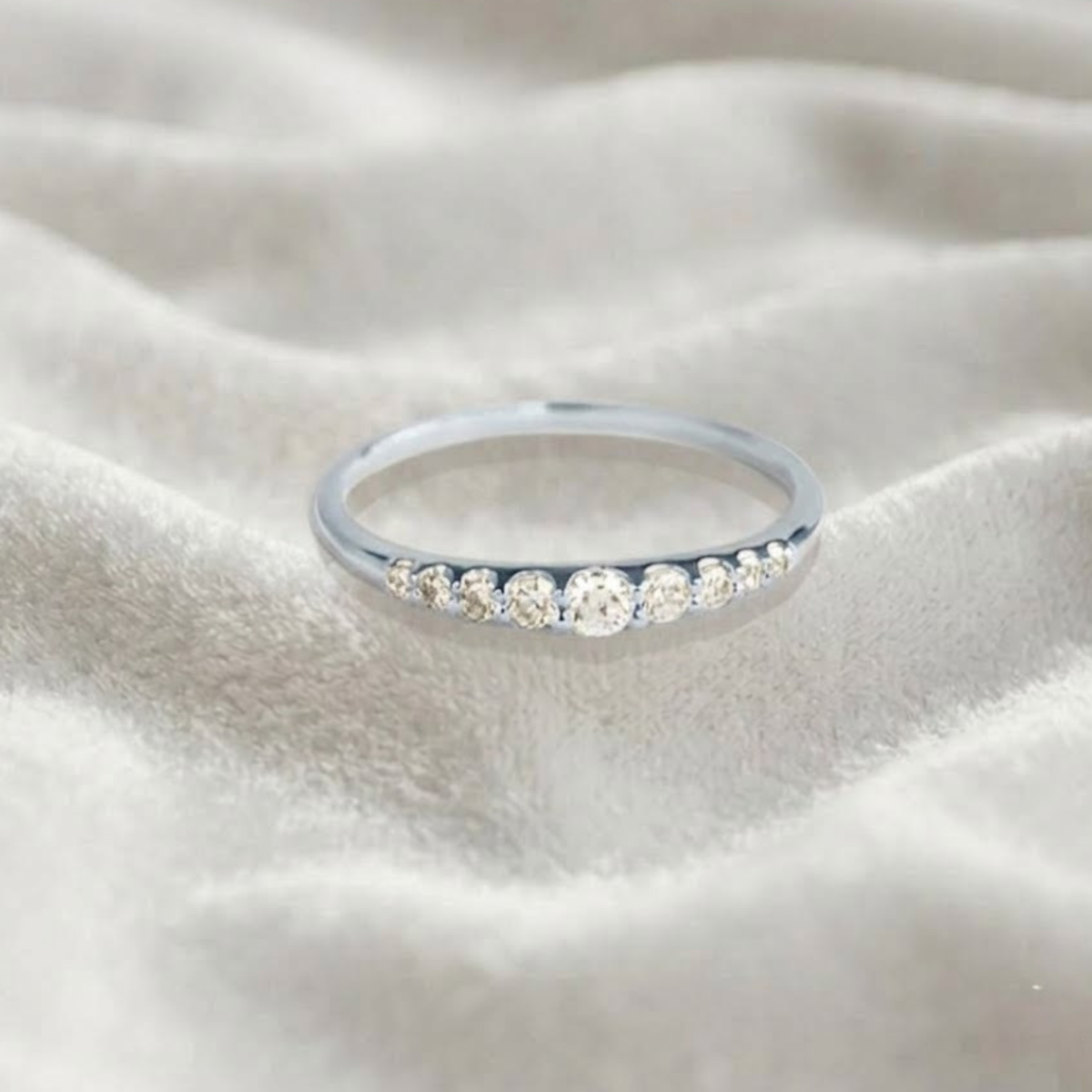 Delicate Graduated Diamond Band