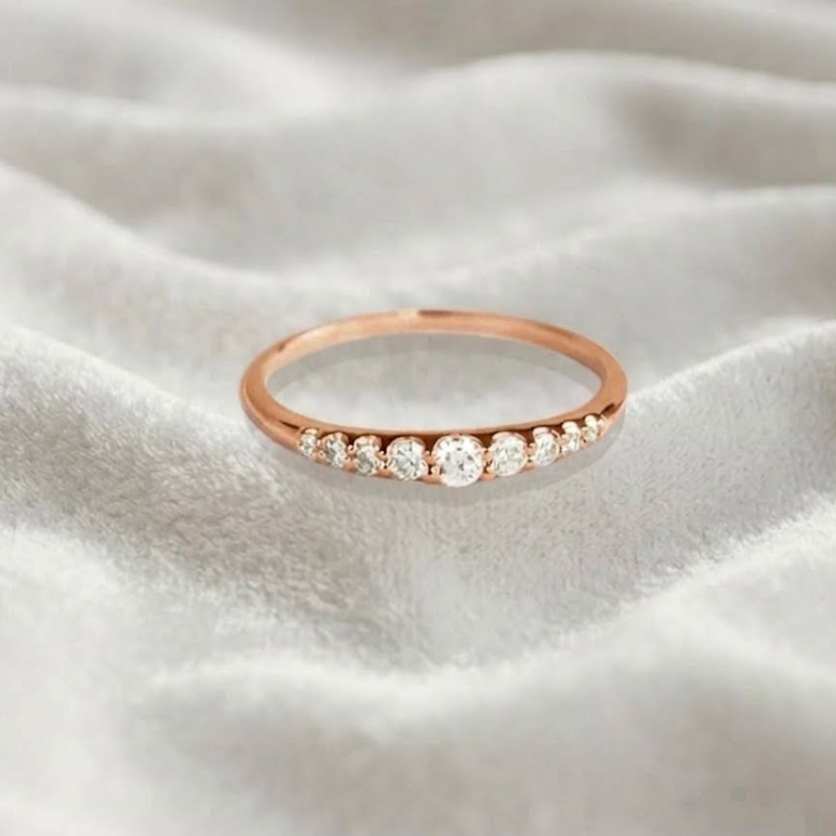 Delicate Graduated Diamond Band