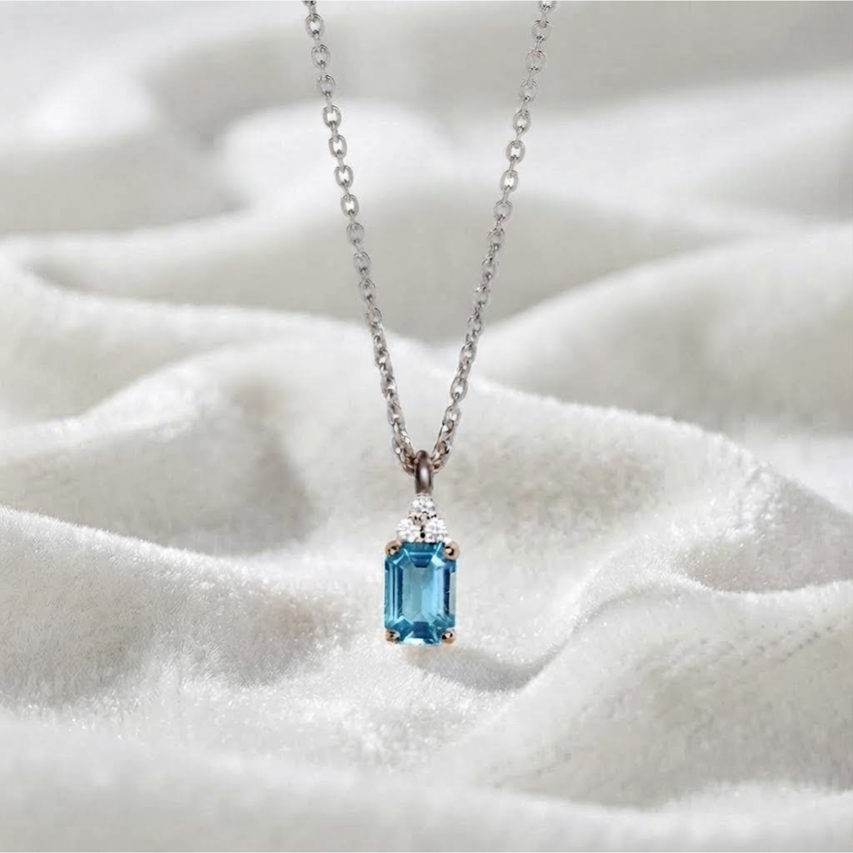 Swiss Topaz Pendant December Birthstone Necklace