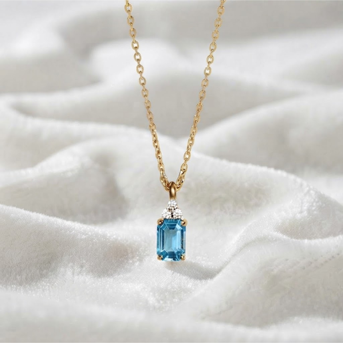 Swiss Topaz Pendant December Birthstone Necklace