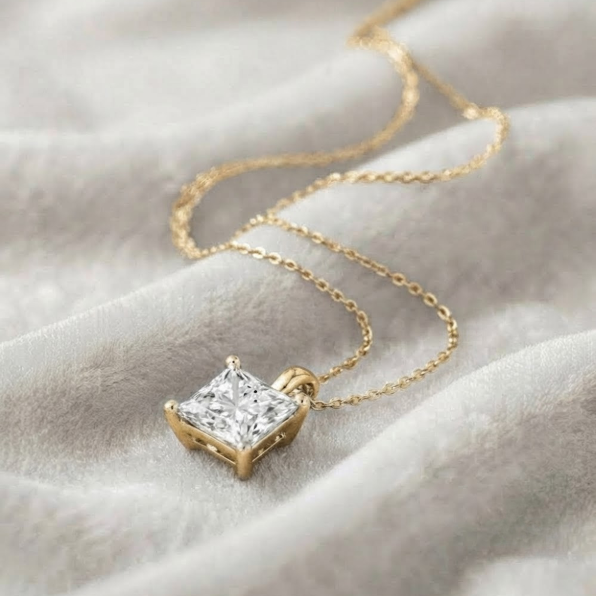 Princess Cut Diamond Pendant