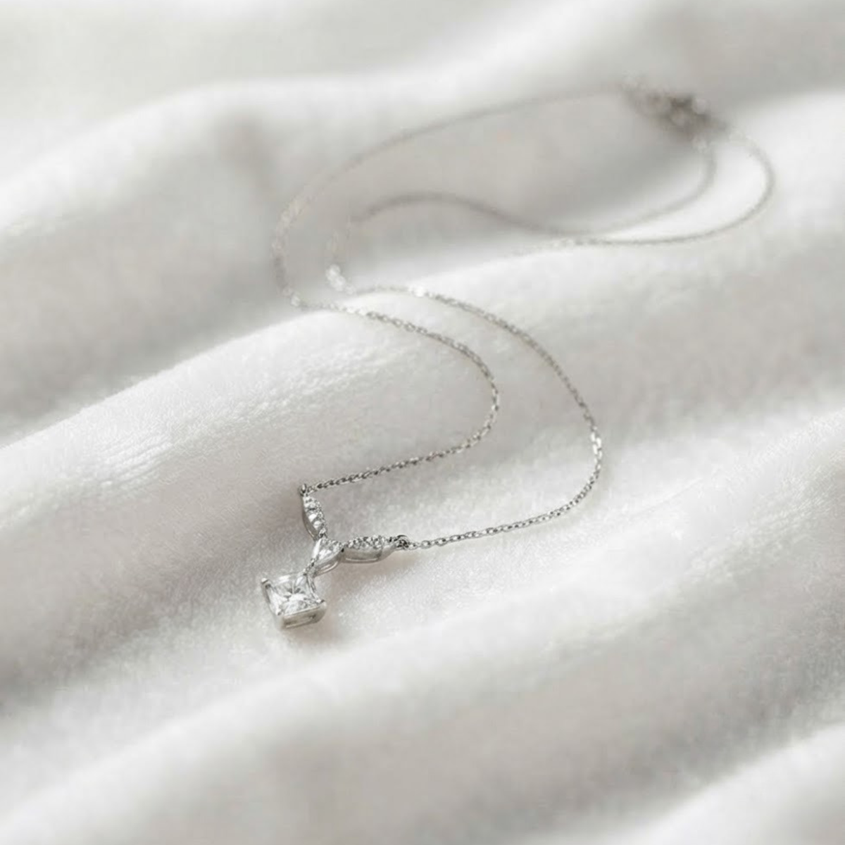 Asscher necklace Lab Grown Diamond Necklace