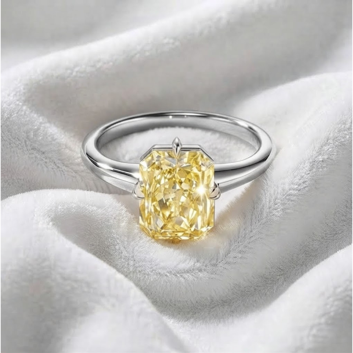 Radiant cut diamond fancy brownish yellow diamond