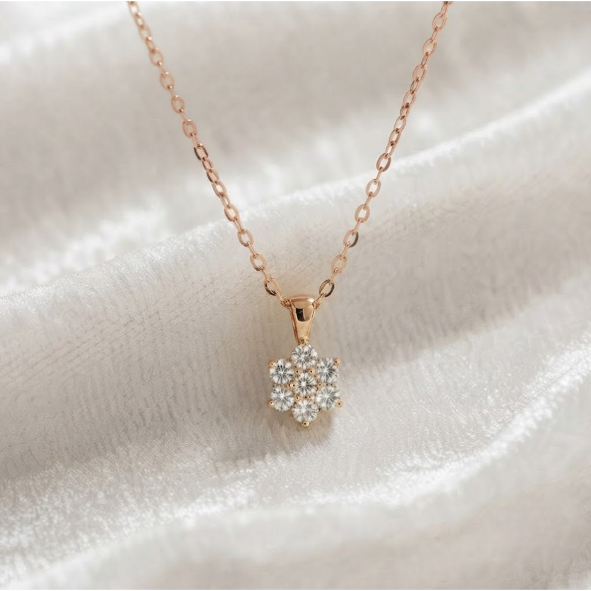 Diamond Flower Necklace