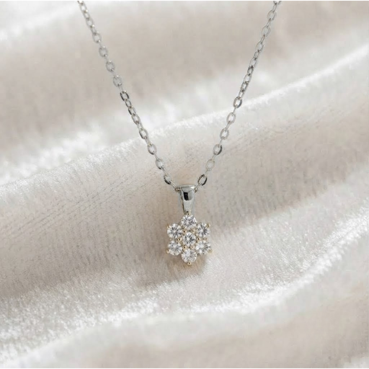 Diamond Flower Necklace
