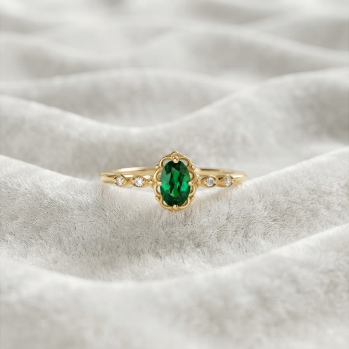 Halo Birthstone Jewelry Engagement Band