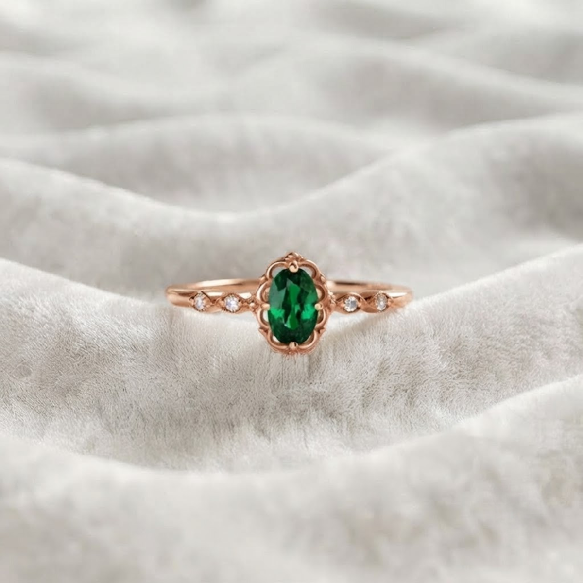 Halo Birthstone Jewelry Engagement Band