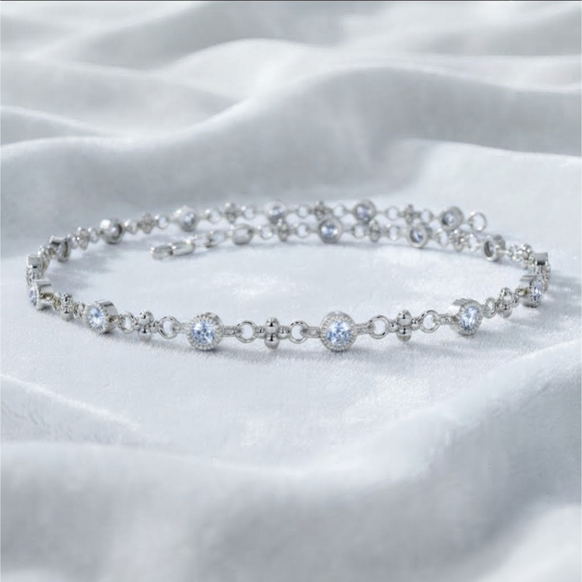 Bezel Setting Diamond Bracelet
