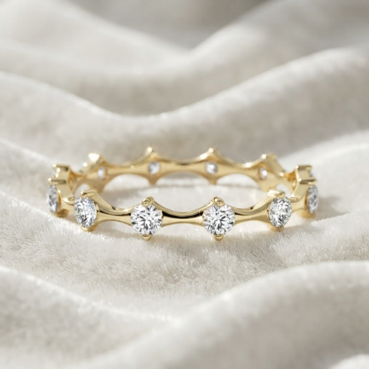 Crown Eternity Wedding Band