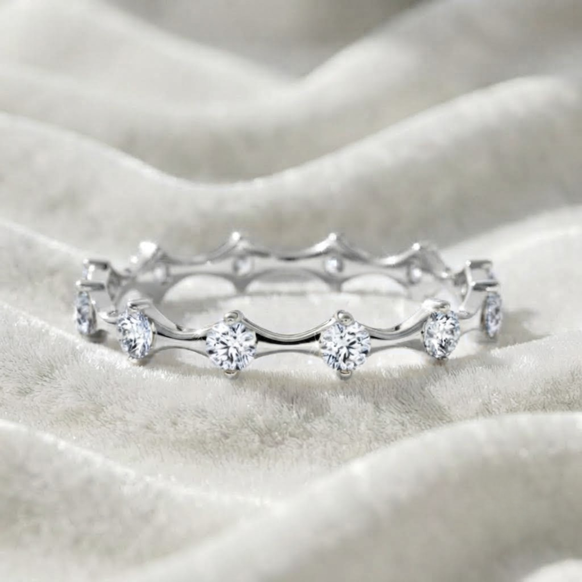 Crown Eternity Wedding Band