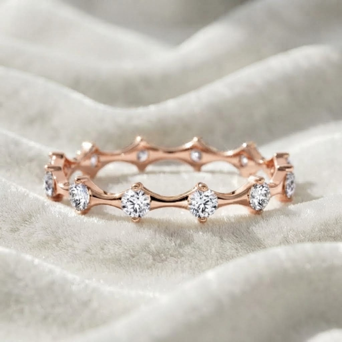 Crown Eternity Wedding Band