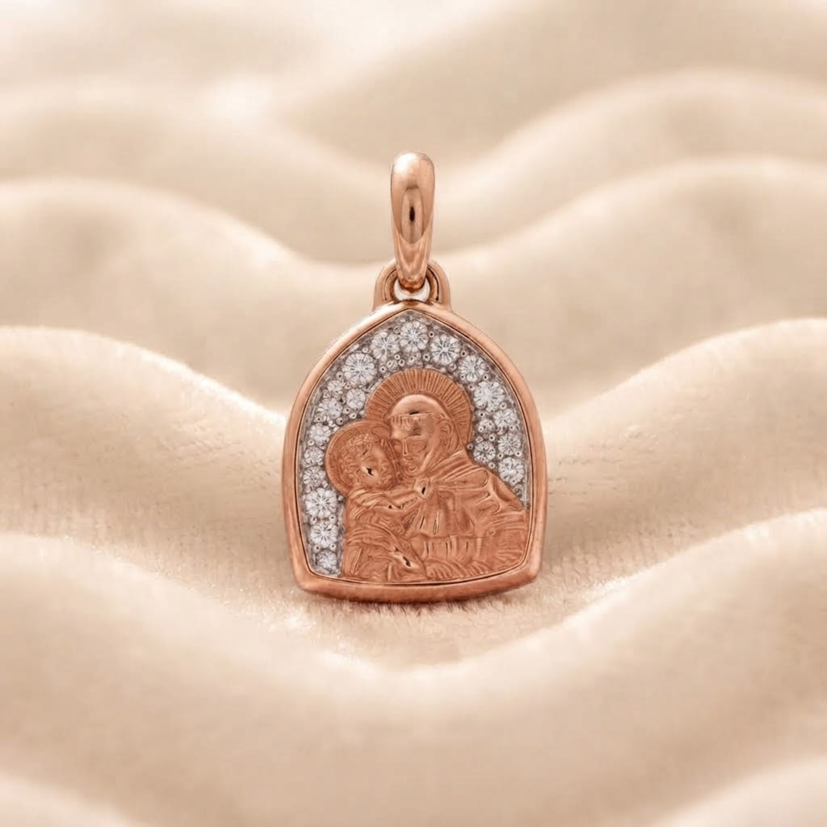 Diamond St Anthony Pendant
