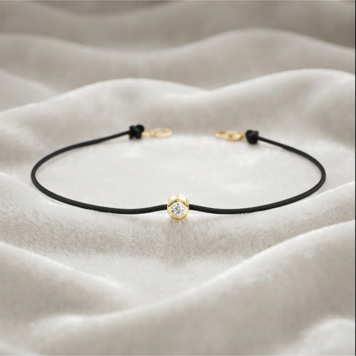 Solitaire Bezel Diamond Thread Bracelet