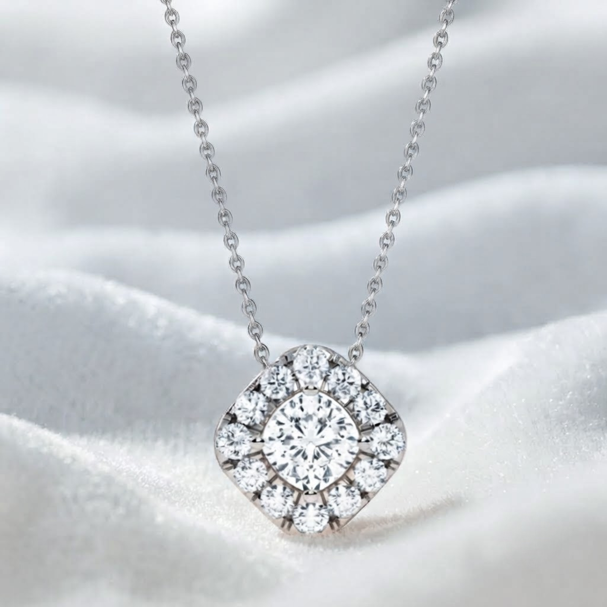 Diamond Solitaire Pendant Necklace