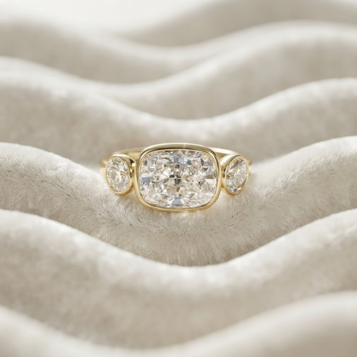 Elongated Cushion Engagement Ring