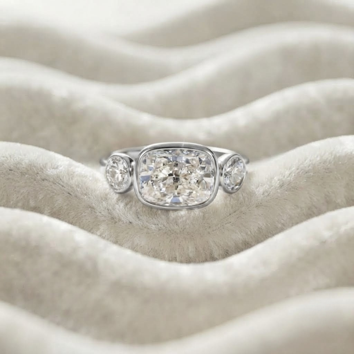 Elongated Cushion Engagement Ring