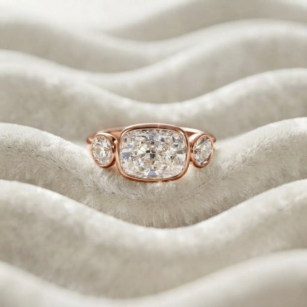 Elongated Cushion Engagement Ring