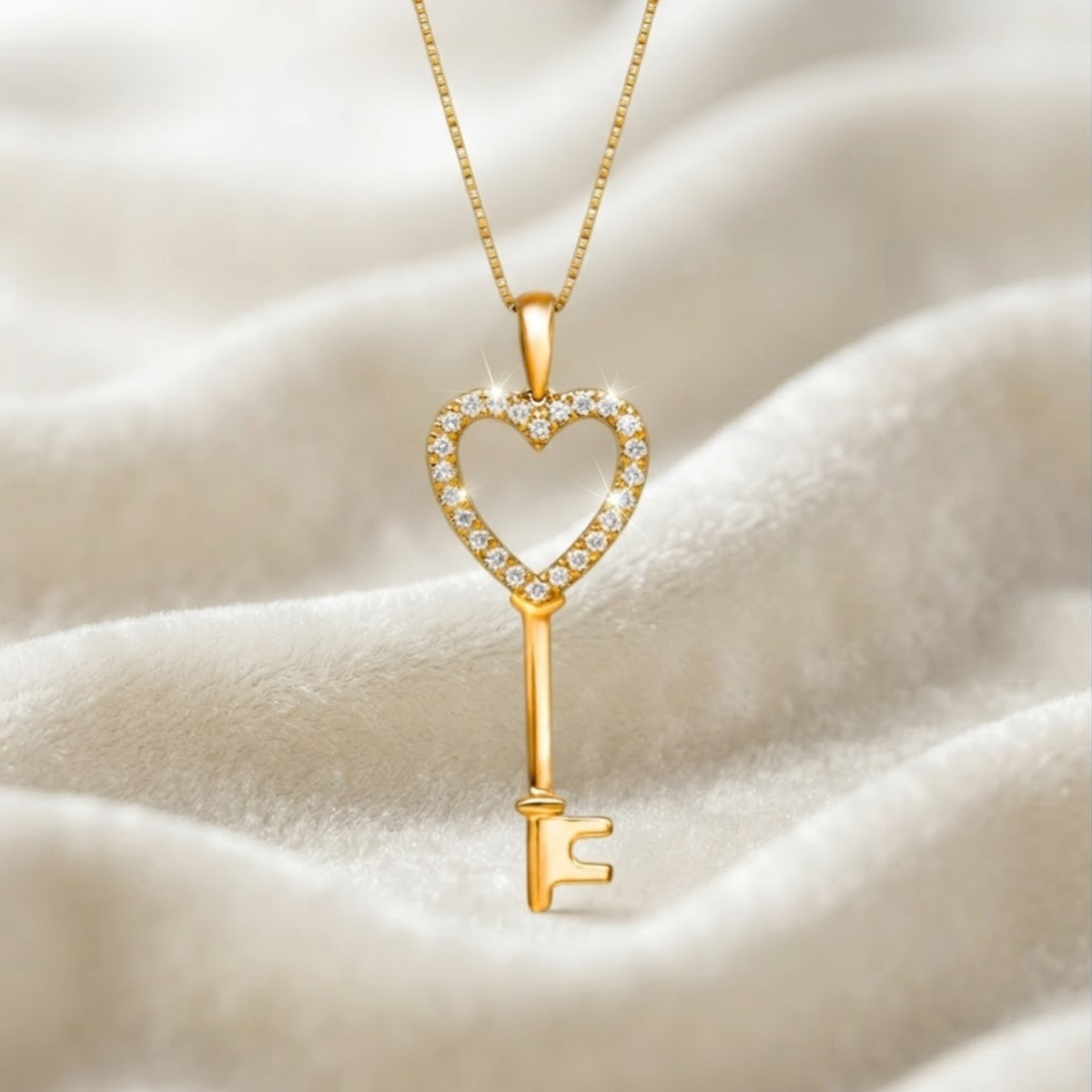 Heart Key Pendant Necklace