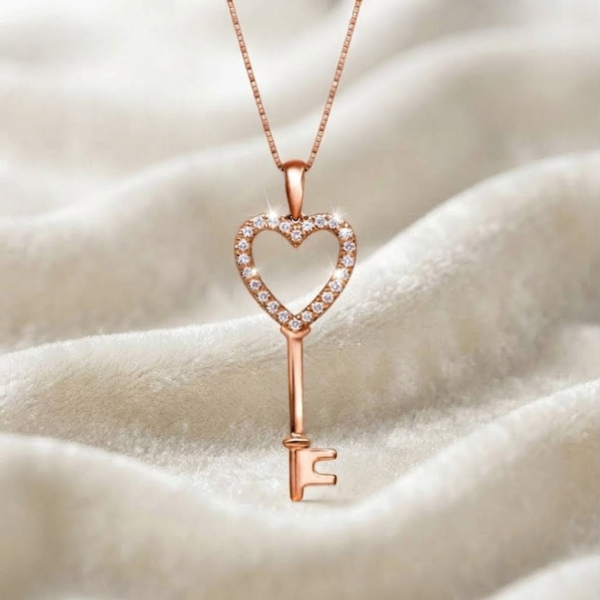 Heart Key Pendant Necklace